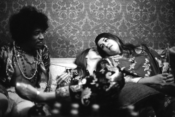 Jimi Hendrix Jill Gibson and Mama Cass 1967