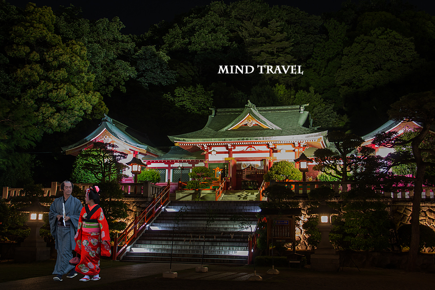 織姫神社　ライトアップ
