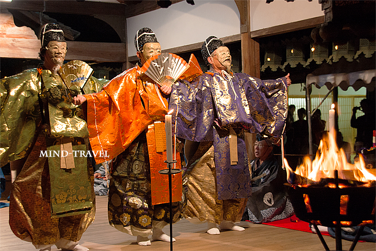 奈良豆比古神社　翁舞　三人翁