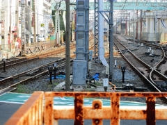 メトロ検車区への渡り線(準備中)