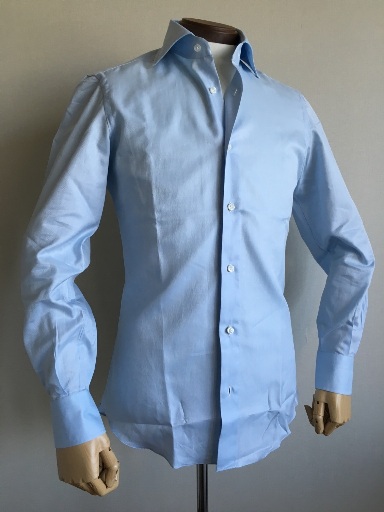 AVINO LABORATORIO NAPOLETANO（アヴィーノ・ラボラトリオ・ナポレターノ） のヘリンボーン柄のドレスシャツ（120番手）⑩