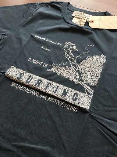 レミレリーフ（REMI RELIEF）のSURFING刺繍ロングウォッシュ加工Tシャツ④